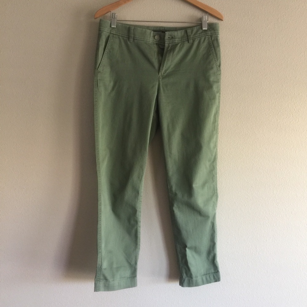 J Crew olive crop pant